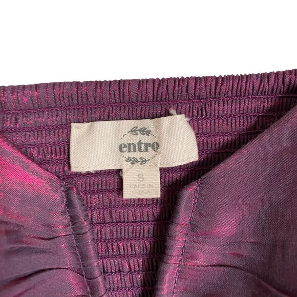 Entro Y2K Babydoll Cropped Top S Purple Sweatheart Puff Sleeve Fairy Party Anime - Picture 3 of 7